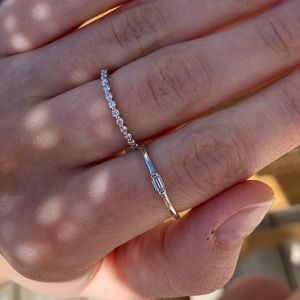 925 Silver Moissanite Ring Size 6,5